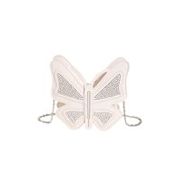 Women's Small Pu Leather Solid Color Streetwear Butterfly Zipper Shoulder Bag sku image 2