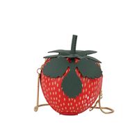 Frau Mittel Pu-Leder Erdbeere Süß Reißverschluss Kreistasche sku image 1