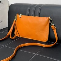 Women's Small Pu Leather Solid Color Basic Classic Style Zipper Phone Wallets sku image 3