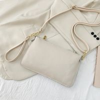 Women's Small Pu Leather Solid Color Basic Classic Style Zipper Phone Wallets sku image 1