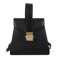 Women's Medium Pu Leather Solid Color Classic Style Flip Cover Crossbody Bag sku image 4