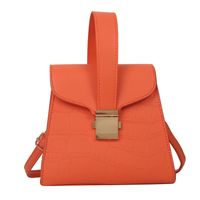 Women's Medium Pu Leather Solid Color Classic Style Flip Cover Crossbody Bag sku image 5