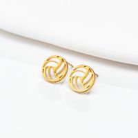 1 Pair Sweet Simple Style Animal Polishing 304 Stainless Steel 18K Gold Plated Ear Studs sku image 3