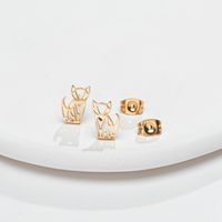 1 Pair Sweet Simple Style Animal Polishing 304 Stainless Steel 18K Gold Plated Ear Studs main image 2