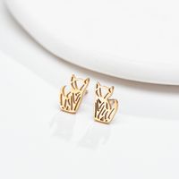 1 Pair Sweet Simple Style Animal Polishing 304 Stainless Steel 18K Gold Plated Ear Studs main image 3