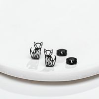 1 Pair Sweet Simple Style Animal Polishing 304 Stainless Steel 18K Gold Plated Ear Studs main image 5