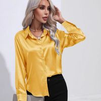 Women's Blouse Long Sleeve Blouses Basic Simple Style Solid Color main image 3