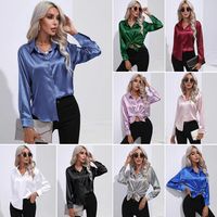Women's Blouse Long Sleeve Blouses Basic Simple Style Solid Color main image 6