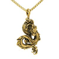 1 Piece 304 Stainless Steel None 18K Gold Plated Dragon Pendant main image 3