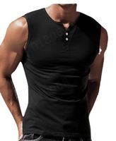 Men's Solid Color Simple Style Shirt Collar Sleeveless Loose Men's Tops main image 3