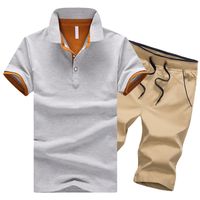 Men's Solid Color Simple Style Turndown Short Sleeve Regular Fit Men's Sets main image 4