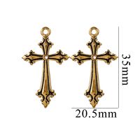 5 PCS/Package 304 Stainless Steel Rhinestones Cross Pendant sku image 2