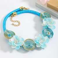 Wholesale Jewelry Elegant Classic Style Flower Alloy Plating Necklace sku image 2