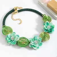 Großhandel Schmuck Elegant Klassischer Stil Blume Legierung Überzug Halskette main image 7