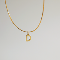 Großhandel Einfacher Stil Pendeln Buchstabe Kupfer 18 Karat Vergoldet Halskette Mit Anhänger sku image 3