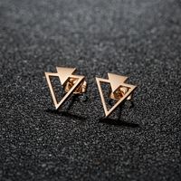 1 Pair Sweet Simple Style Artistic Heart Shape Butterfly Polishing 304 Stainless Steel 18K Gold Plated Ear Studs sku image 16