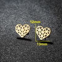 1 Pair Sweet Simple Style Artistic Heart Shape Butterfly Polishing 304 Stainless Steel 18K Gold Plated Ear Studs sku image 11