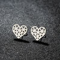 1 Pair Sweet Simple Style Artistic Heart Shape Butterfly Polishing 304 Stainless Steel 18K Gold Plated Ear Studs sku image 3