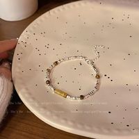 Fashion Heart Shape Copper Pearl Inlay Artificial Gemstones Bracelets 1 Piece sku image 7