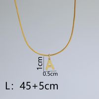Großhandel Einfacher Stil Pendeln Buchstabe Kupfer 18 Karat Vergoldet Halskette Mit Anhänger sku image 20