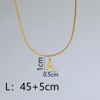 De Gros Style Simple Commuer Lettre Le Cuivre Plaqué Or 18K Pendentif sku image 20