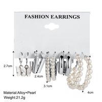 1 Set IG Style Casual Elegant Geometric Butterfly Hollow Out Inlay Arylic Alloy Pearl Drop Earrings Ear Studs main image 2