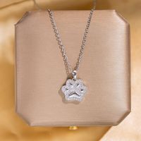 304 Stainless Steel Copper Elegant Lady Modern Style Inlay Letter Butterfly Lock Acrylic Zircon Pendant Necklace sku image 13