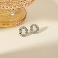 1 Pair Vintage Style Round Solid Color 304 Stainless Steel 18K Gold Plated Drop Earrings main image 5