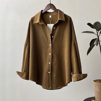 Women's Blouse Long Sleeve Blouses Button Simple Style Solid Color main image 2