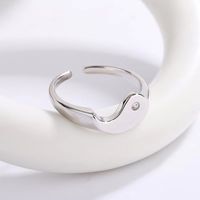 Chinoiserie Casual Tai Chi Alloy Plating Couple Open Rings 1 Piece sku image 1