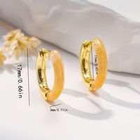 1 Paar Einfacher Stil Klassischer Stil Geometrisch Aryl Kupfer Reif Ohrringe sku image 7