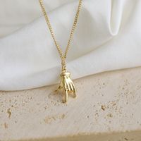 Copper 18K Gold Plated IG Style Simple Style Inlay Gesture Heart Shape Wings Zircon Pendant Necklace main image 5