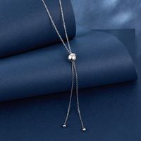 Sterling Silver White Gold Plated Elegant Round Round Round Dots Necklace main image 6