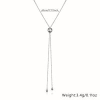 Sterling Silver White Gold Plated Elegant Round Round Round Dots Necklace main image 2