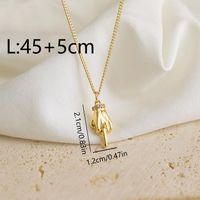 Copper 18K Gold Plated IG Style Simple Style Inlay Gesture Heart Shape Wings Zircon Pendant Necklace sku image 4