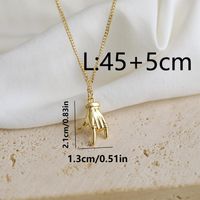 Copper 18K Gold Plated IG Style Simple Style Inlay Gesture Heart Shape Wings Zircon Pendant Necklace sku image 3
