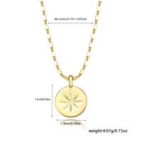 Sterling Silver White Gold Plated Gold Plated Silver Plated Elegant Hexagram Round Necklace main image 2