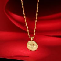 Sterling Silver White Gold Plated Gold Plated Silver Plated Elegant Hexagram Round Necklace main image 3