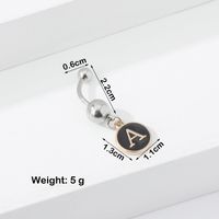 1 Piece Belly Rings Hip-Hop Retro Letter Copper Zircon Belly Rings main image 8