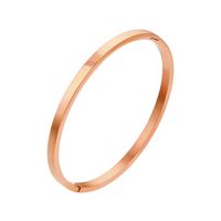 Simple Style Solid Color 304 Stainless Steel 18K Gold Plated Bangle In Bulk sku image 3