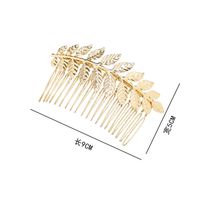 Women's Retro Leaf Metal Plating Insert Comb main image 5