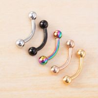 10 Pieces Lip Rings Hip-Hop Rock Punk Geometric 304 Stainless Steel 14K Gold Plated Lip Rings Eyebrow Studs main image 3