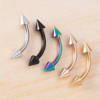 10 Pieces Lip Rings Hip-Hop Rock Punk Geometric 304 Stainless Steel 14K Gold Plated Lip Rings Eyebrow Studs main image 4