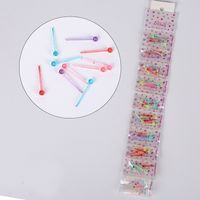 100 PCS/Package Basic Modern Style Classic Style Solid Color Plastic Ear Studs main image 5