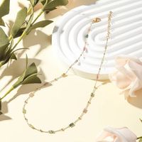 304 Stainless Steel 18K Gold Plated Sweet Enamel Moon Flower Butterfly Necklace main image 4