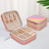 Elegant Vintage Style Solid Color Pu Leather Jewelry Boxes sku image 4