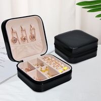 Elegant Vintage Style Solid Color Pu Leather Jewelry Boxes sku image 2