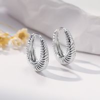 1 Pair Simple Style Classic Style Spiral Stripe Copper Earrings main image 4
