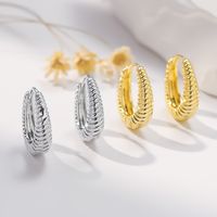 1 Pair Simple Style Classic Style Spiral Stripe Copper Earrings main image 1