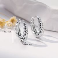 1 Paire Style Simple Style Classique Bande En Spirale Le Cuivre Des Boucles D'Oreilles sku image 2